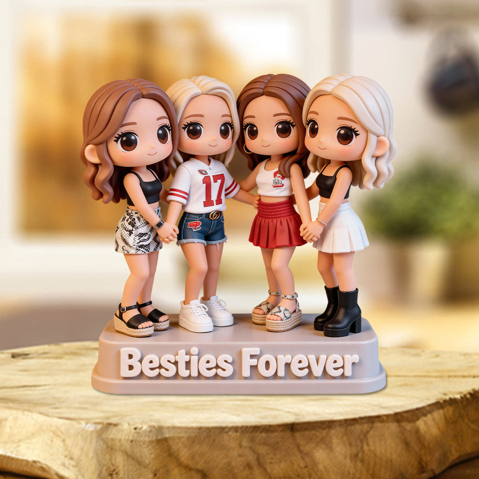 Custom From Any Photo Friends - Personalized Bestie Custom Shaped Acrylic Plaque