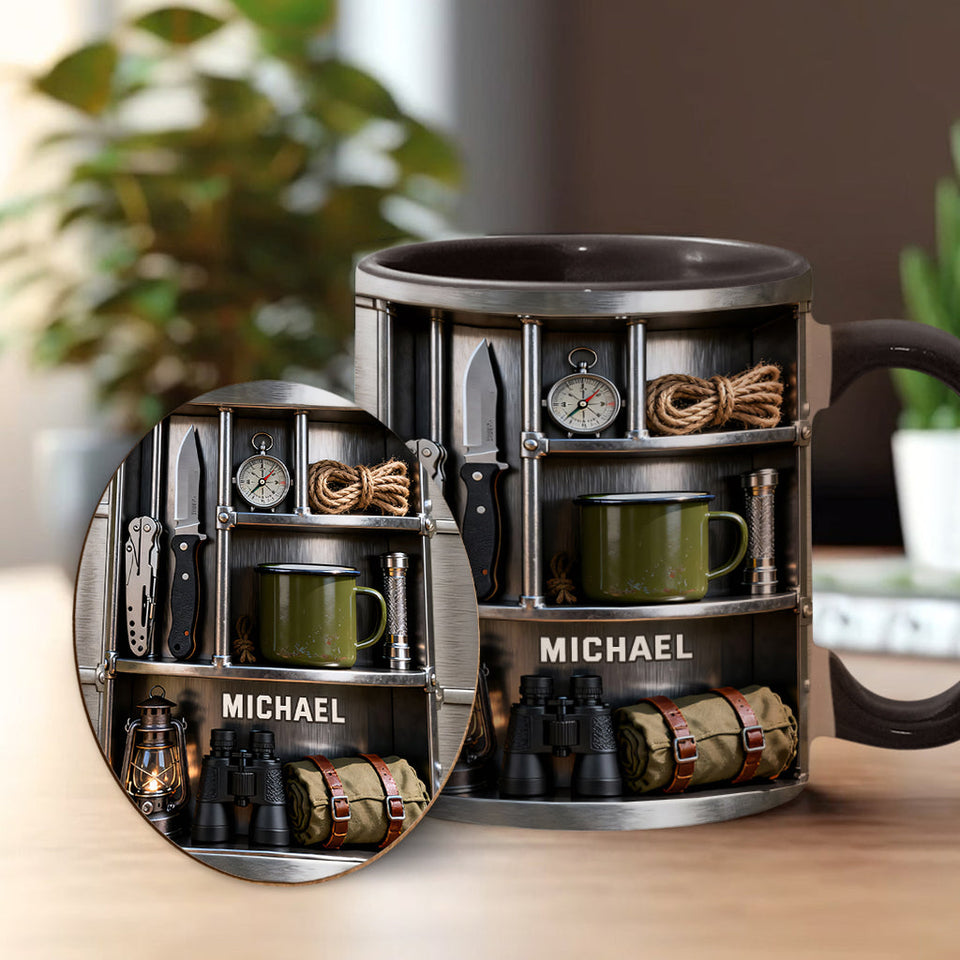Love Camping - Personalized Camping Accent Mug & Coaster