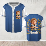 Custom Photo, Alphabet, Any Theme - Personalized Kid Baseball Jersey