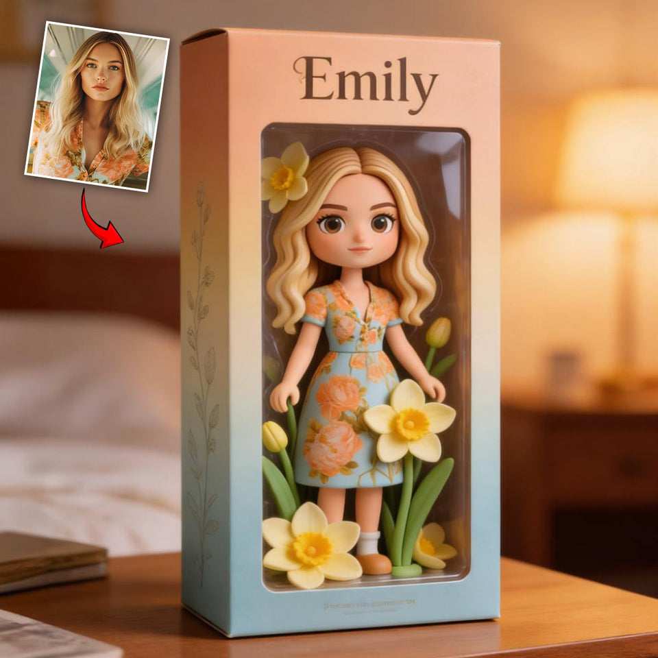 Custom Any Photo Birthmonth Flower - Personalized Self Love Custom Shaped Acrylic Plaque