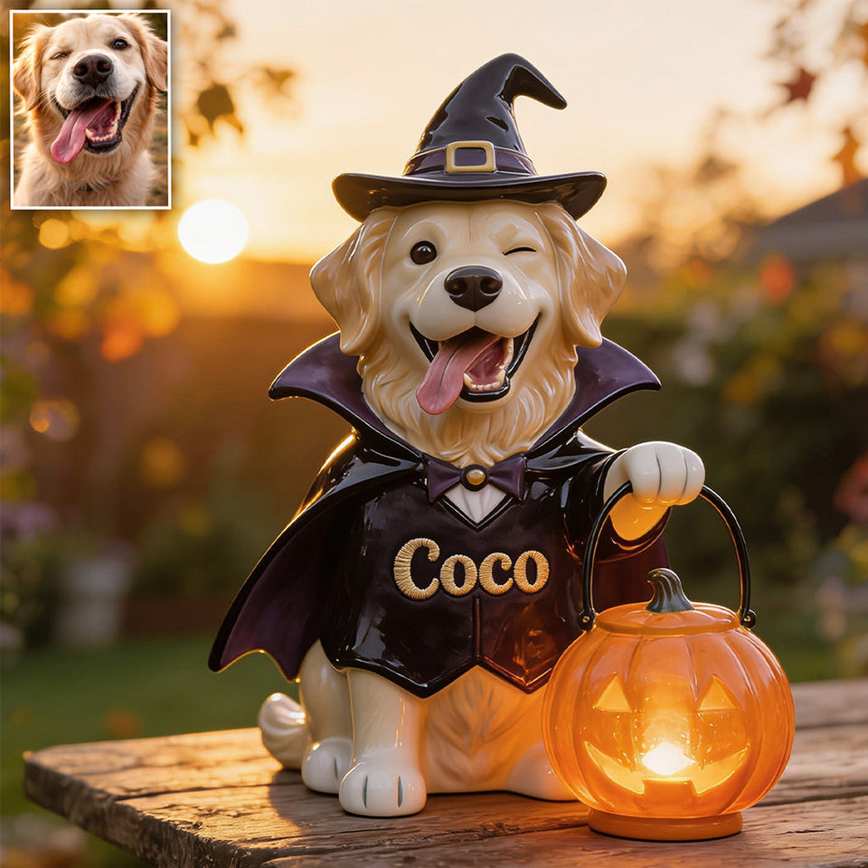 Fall Costume - Personalized Dog Solar Acrylic Light
