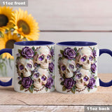 Skulls And Roses - Personalized Skull Accent Mug & Coaster