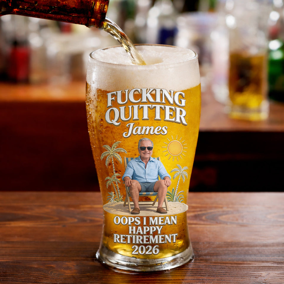 Happy Retirement - Personalized Retired Beer Pint