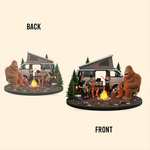 Funny Camp With Sasquatch, Custom From Any Photo - Personalized Camping Custom Shaped Acrylic Plaque