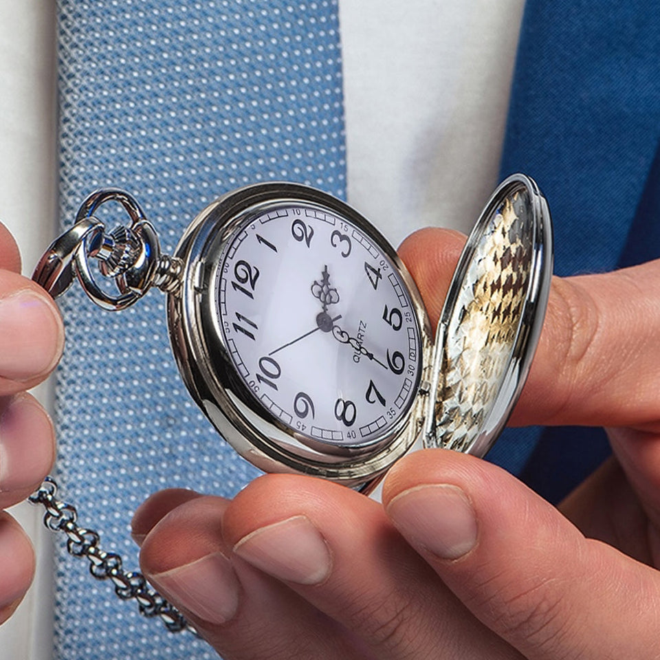 Proud To Be American - Personalized Bald Eagle Pocket Watch