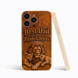 Papa Lion - Personalized Father 3D Embossed Leather Phone Case