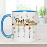 First Mom Now Grandma - Personalized Grandma Accent Mug & Coaster
