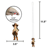 Cute Chibi Cowgirl - Personalized Cowgirl Car Ornament