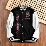 Country Girl - Personalized Hunting Varsity Jacket
