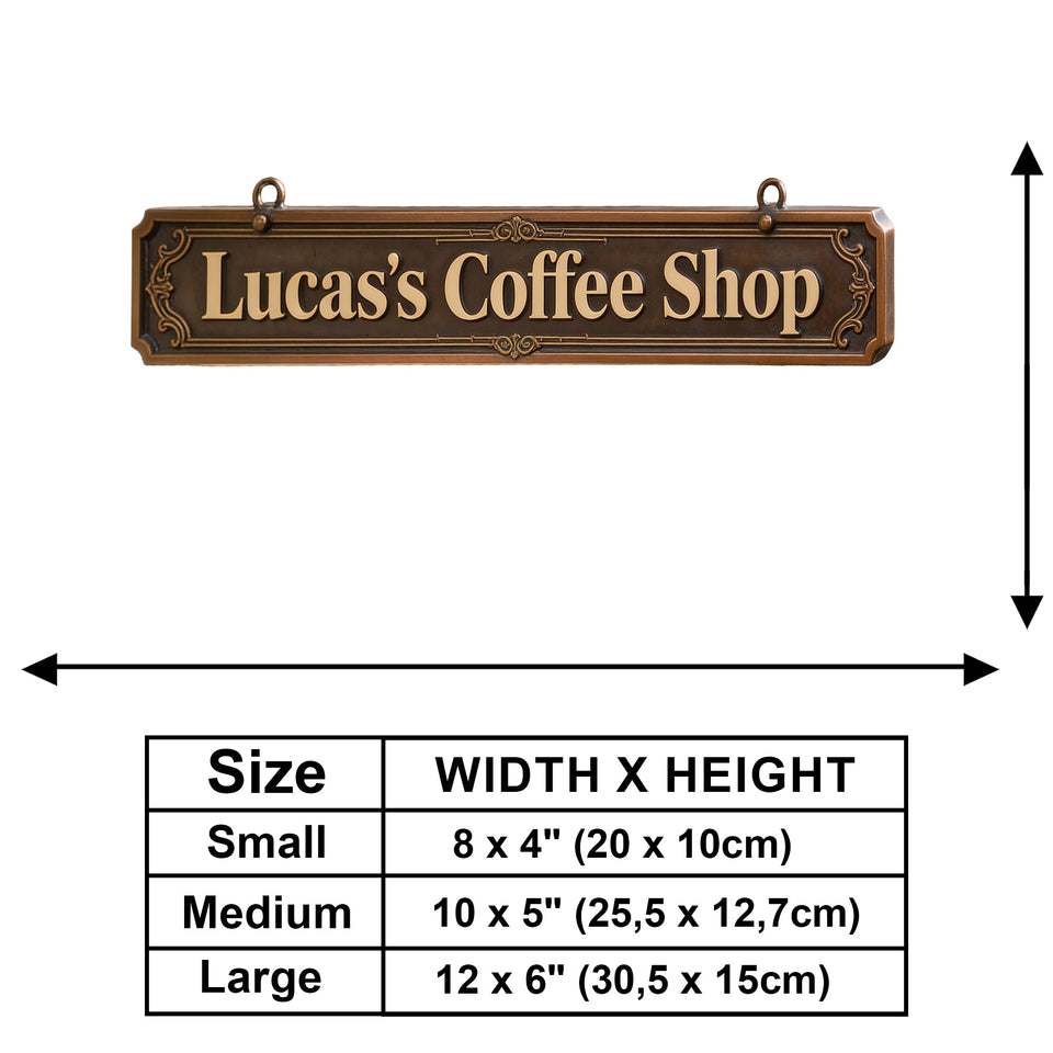 My Coffee Shop - Personalized Coffee Wooden Wall Mount Sign
