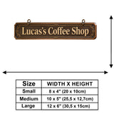My Coffee Shop - Personalized Coffee Wooden Wall Mount Sign
