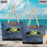 Love Frogs - Personalized Frog Beach Bag
