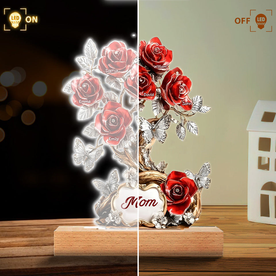 Flowers For Mom - Personalized Mother Custom Shaped Acrylic Plaque