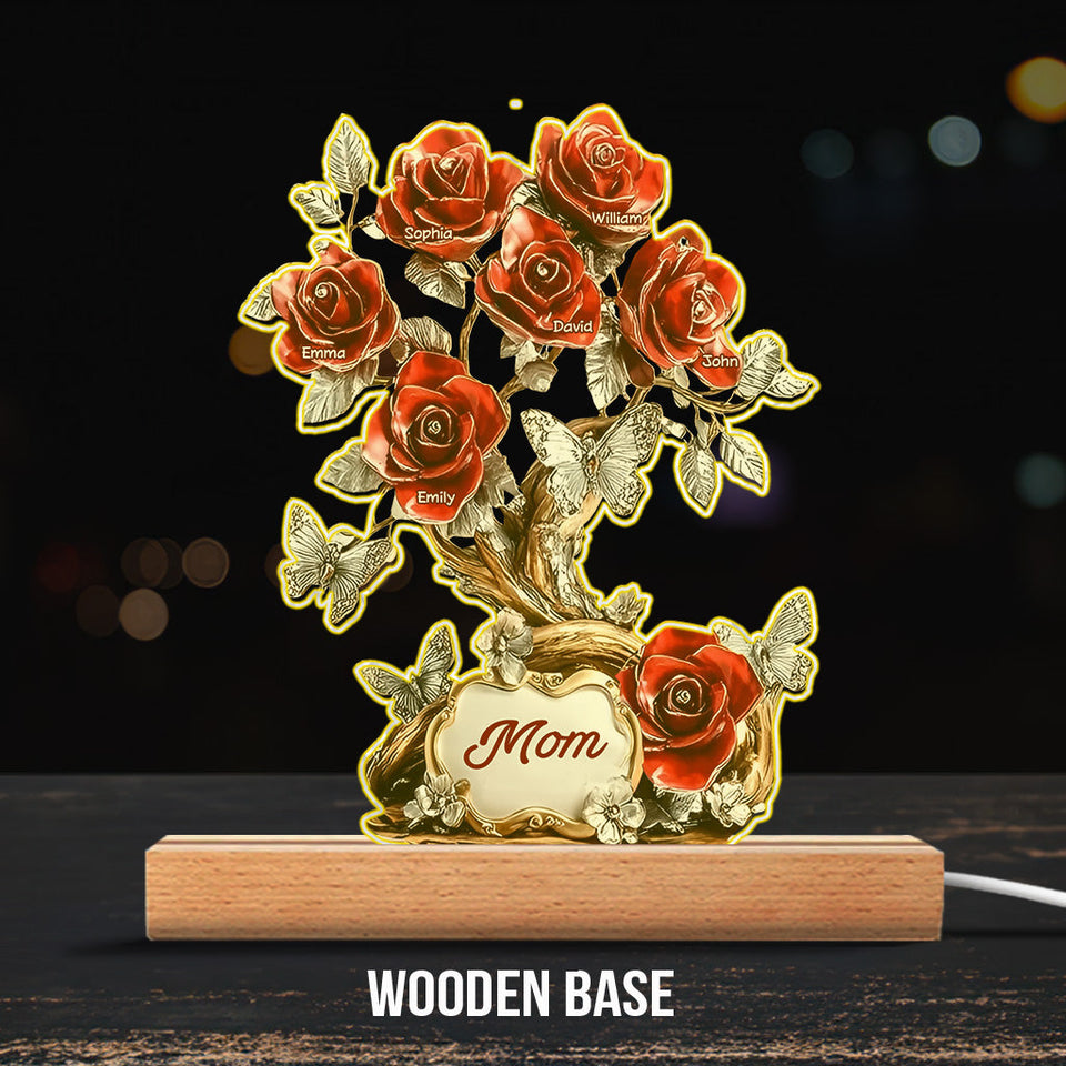 Flowers For Mom - Personalized Mother Custom Shaped Acrylic Plaque