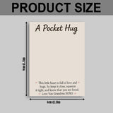 Mother Keepsake Gift, Custom From Any Photo, Birthmonth Flower - Personalized Mother Pocket Hug Card