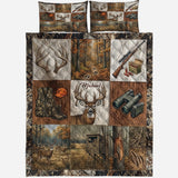 Deer Hunting - Personalized Hunting Quilt Set