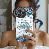 Elegant Blue Crab - Personalized Sea Lover Full Print Phone Case