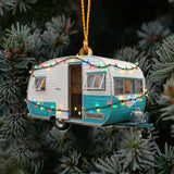 Love Camping Lovely Campers - Personalized Camping Transparent Ornament