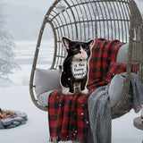 Funny Ugly Awkward Cat Dog Custom Photo - Personalized Dog Premium Faux Fur Pillow