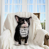 Funny Ugly Awkward Cat Dog Custom Photo - Personalized Dog Premium Faux Fur Pillow