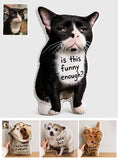 Funny Ugly Awkward Cat Dog Custom Photo - Personalized Dog Premium Faux Fur Pillow
