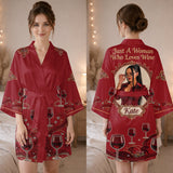 Wine Is My Therapy - Personalized Wine Satin Robe