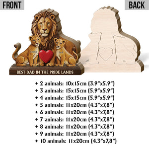 Best Dad Ever - Personalized Father Shaped Wooden Puzzle