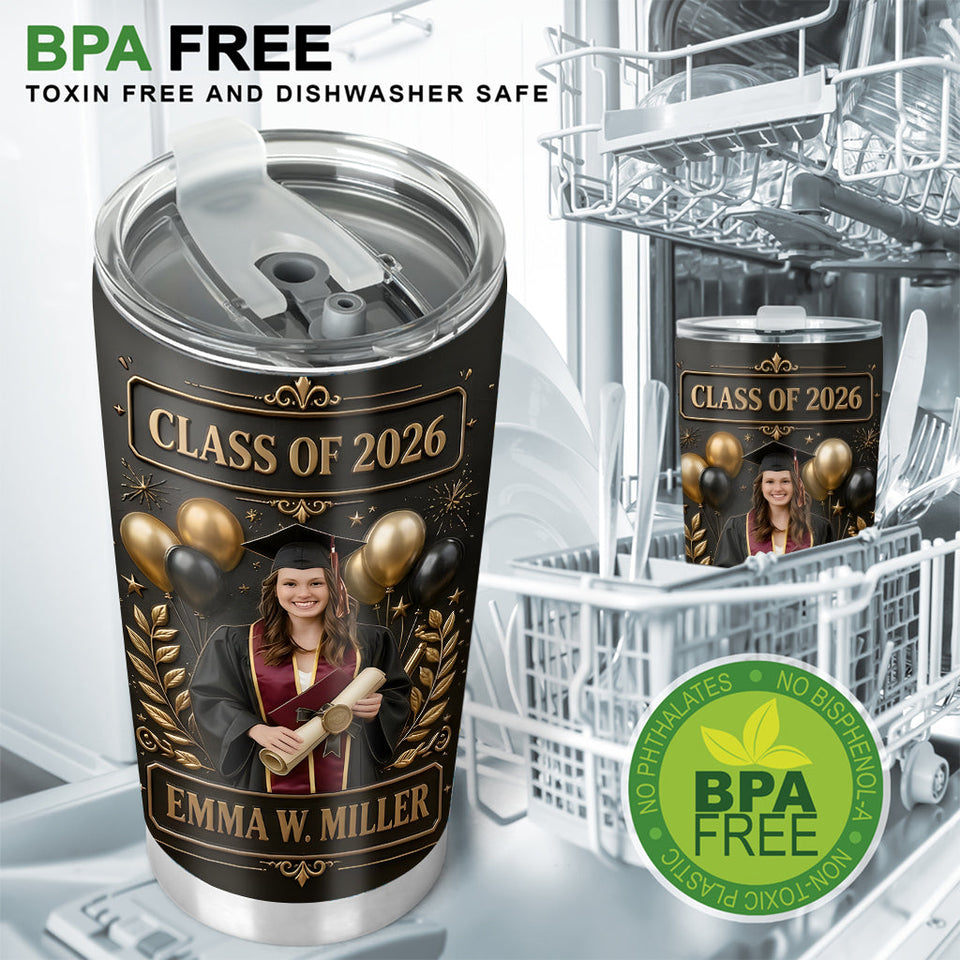 Any Photo Graduation Gift - Personalized Graduation Tumbler