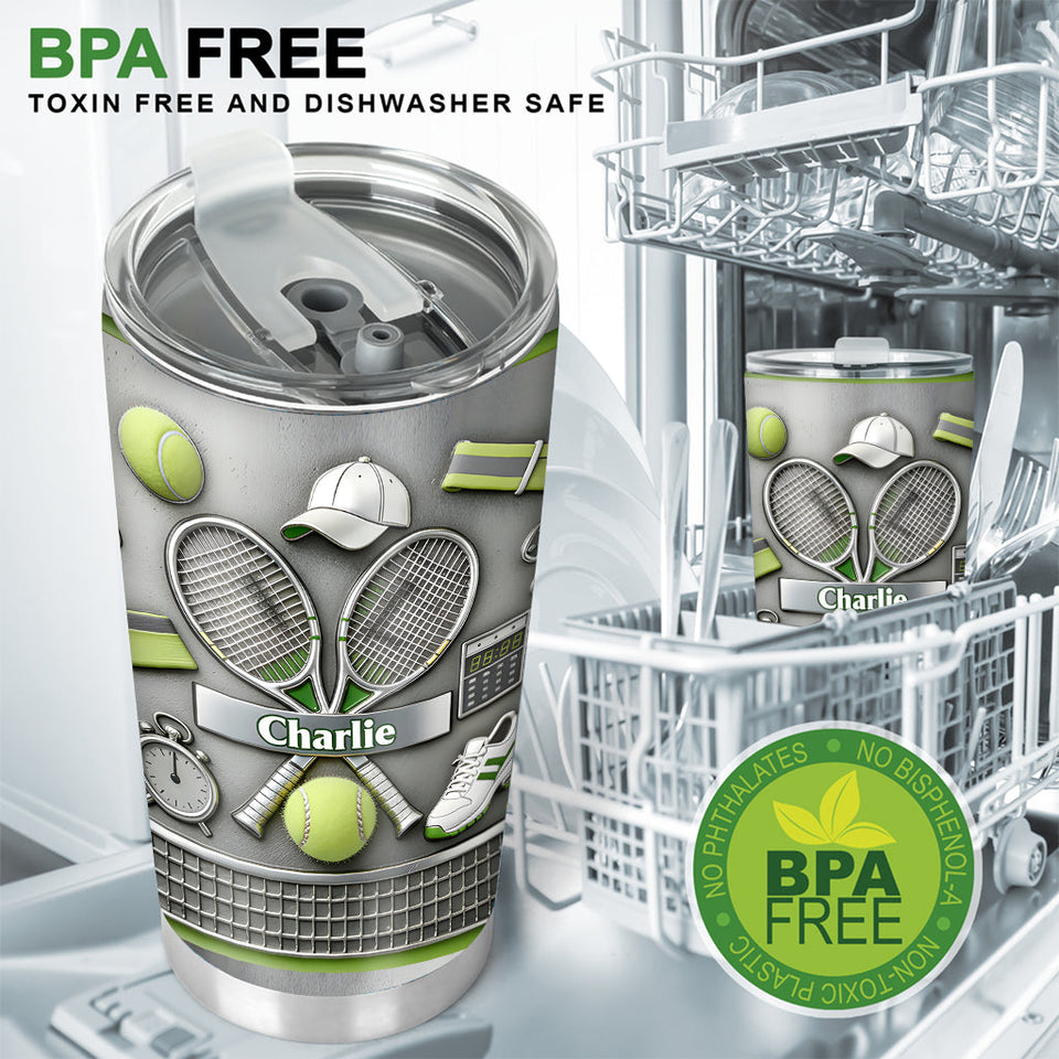 Love Tennis - Personalized Tennis Tumbler