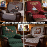 Just Resting My Eyes - Personalized Father Quilted Sofa/Couch Cover