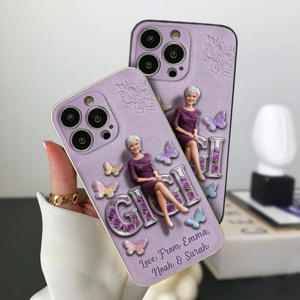 Custom Any Photo - Personalized Mother 3D Embossed Leather Phone Case