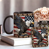Strong Bald Eagle - Personalized Bald Eagle Accent Mug
