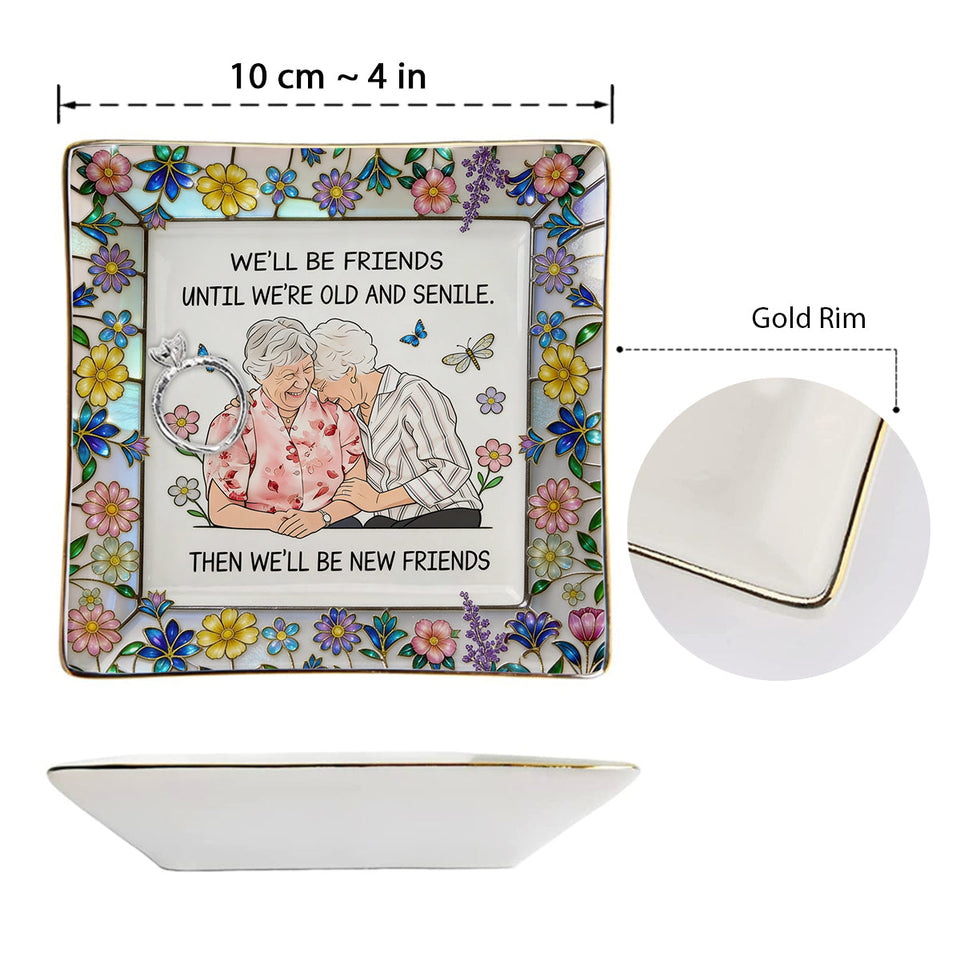 Bestie Gift Idea - Personalized Bestie Fully Printed Jewelry Dish