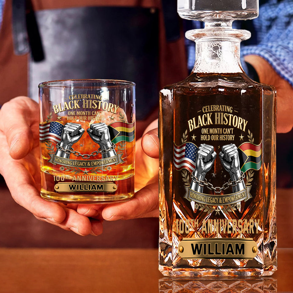 Black History Month - Personalized African American Whiskey Decanter Set