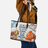 Autism Awareness Ocean Animal Teacher - Personalized Teacher Leather Bag