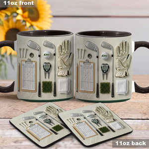 Live Love Golf - Personalized Golf Accent Mug
