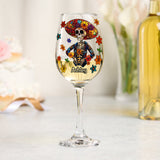 Happy Hispanic Heritage Month - Personalized Latina Women Wine Glass With Long Stem