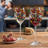 Happy Hispanic Heritage Month - Personalized Latina Women Wine Glass With Long Stem