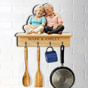 Custom From Any Photo - Personalized Couple Custom Shaped Hanging Rack