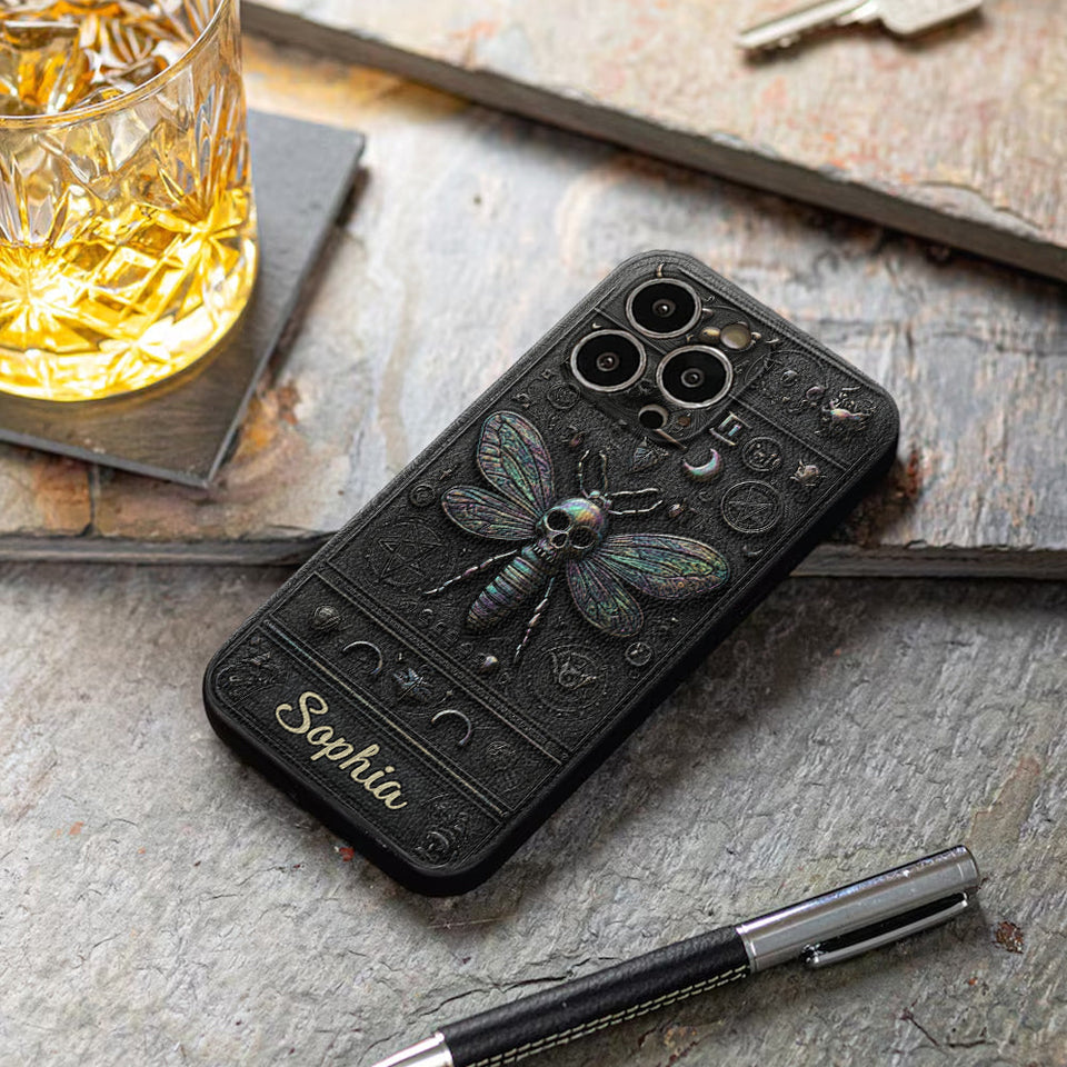 Gothic Witch - Personalized Witch Leather Phone Case