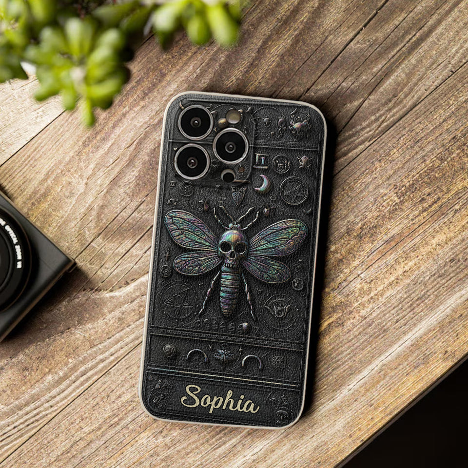 Gothic Witch - Personalized Witch Leather Phone Case