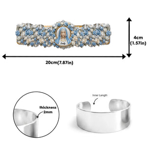 Heavenly Grace - Personalized Christian Shaped Cuff Bracelet