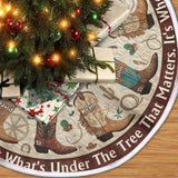 Gift For Western Family, Cowboys, Cowgirls - Personalized Family Tree Skirt
