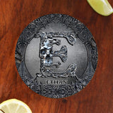 Skull Name Initial Letter - Personalized Skull Whiskey Glass