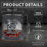 Skull Name Initial Letter - Personalized Skull Whiskey Glass