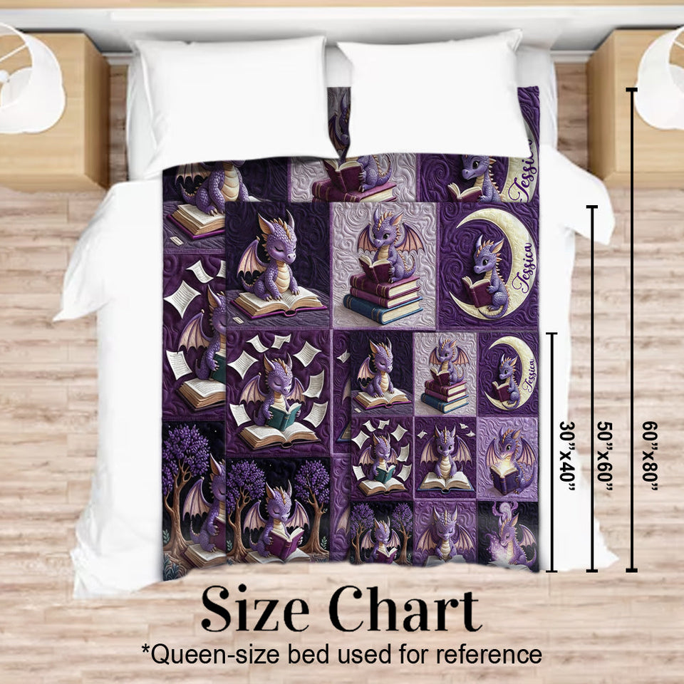 I Am A Bookdragon - Personalized Book Blanket