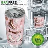 Ice Skating Makes Me Happy - Personalized Ice Skating Tumbler