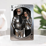 Playing Card King And Queen - Personalized Couple Custom Shaped Acrylic Plaque