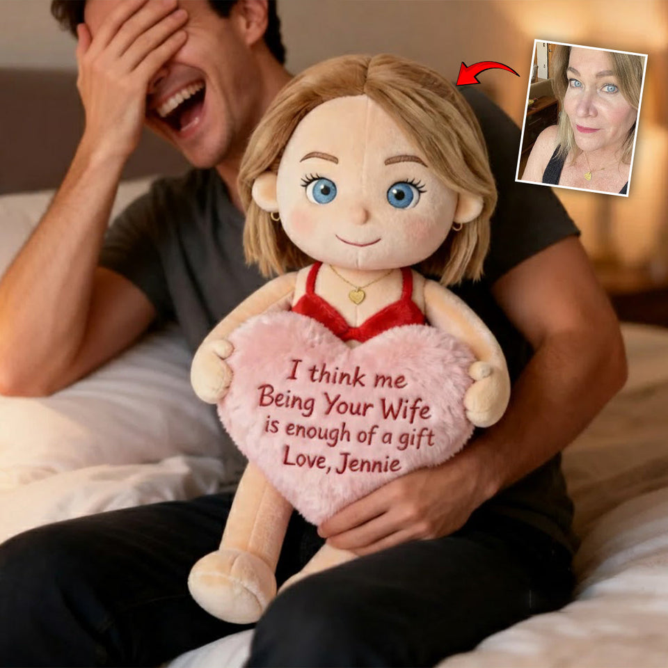 Custom From Any Photo - Personalized Couple Faux Fur Shaped Pillow
