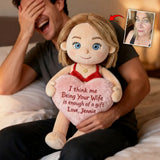Custom From Any Photo - Personalized Couple Faux Fur Shaped Pillow